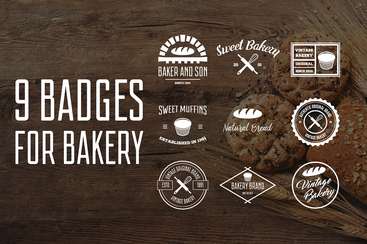 Set of logo for bakery vol. 1 in Logo Templates - product preview 8