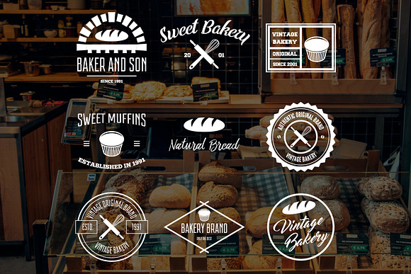 Set of logo for bakery vol. 1 in Logo Templates - product preview 1