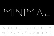 Minimalistic english alphabet