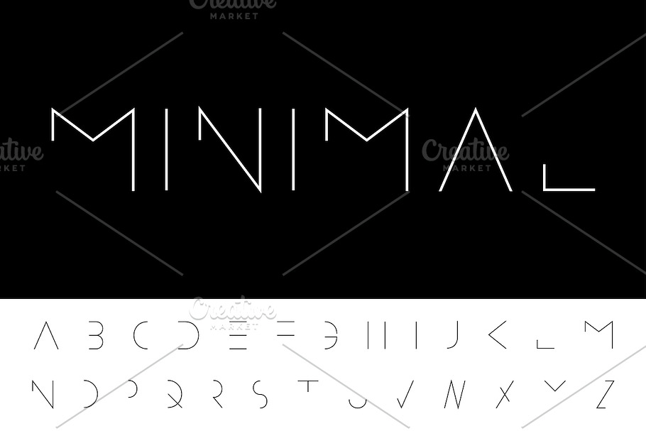 Minimalistic english alphabet in Symbol Fonts - product preview 8