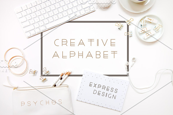 Creative English alphabet in Non Western Fonts - product preview 1