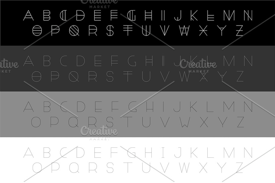 Set of vector English alphabets in Display Fonts - product preview 8