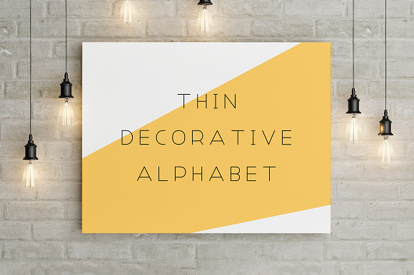 Thin minimalistic vector alphabet in Sans-Serif Fonts - product preview 1