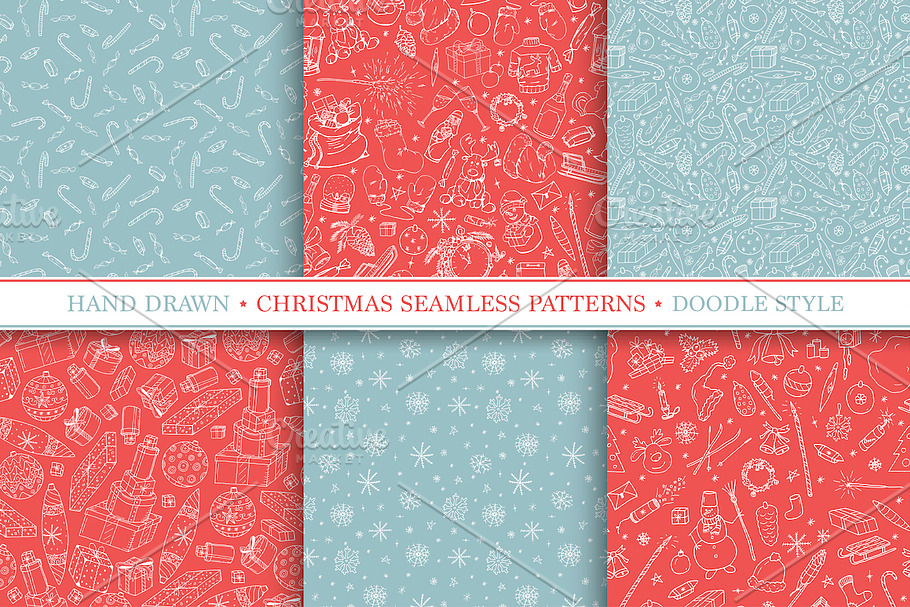 Christmas seamless vector patterns in Patterns - product preview 8