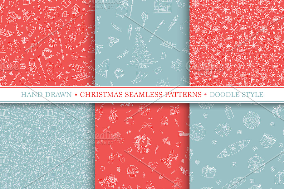 Christmas seamless vector patterns in Patterns - product preview 8
