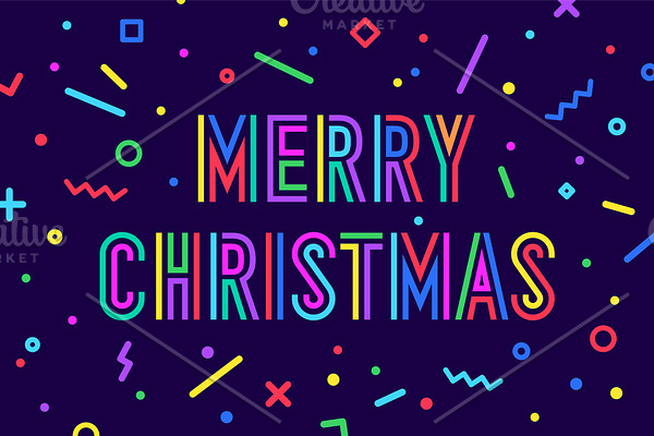 Merry Christmas.. Greeting card with