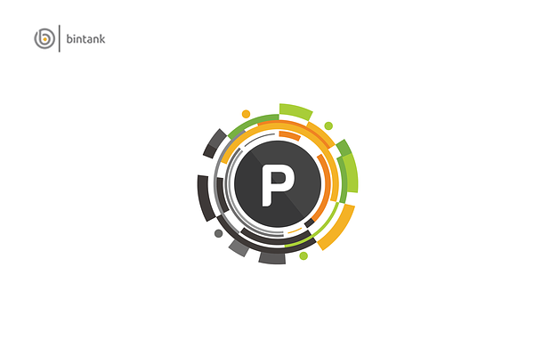 Pixel P Letter Logo