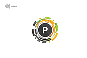Pixel P Letter Logo