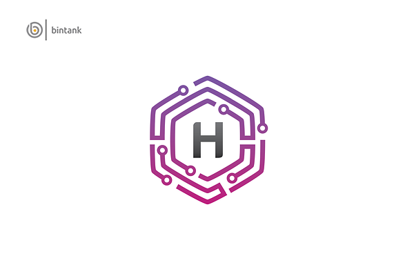 Hexa H Letter Logo