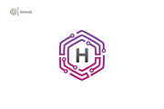 Hexa H Letter Logo
