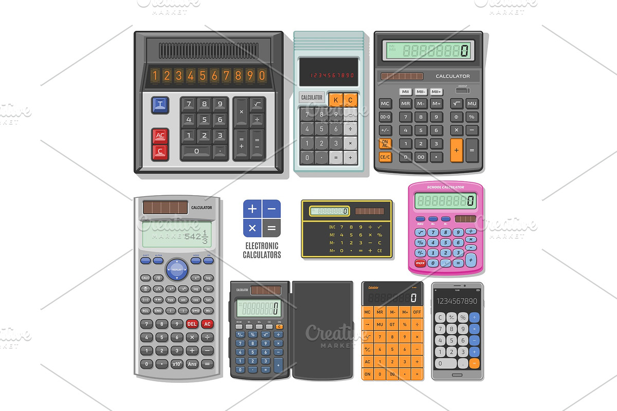 Calculator vector business in Illustrations - product preview 8