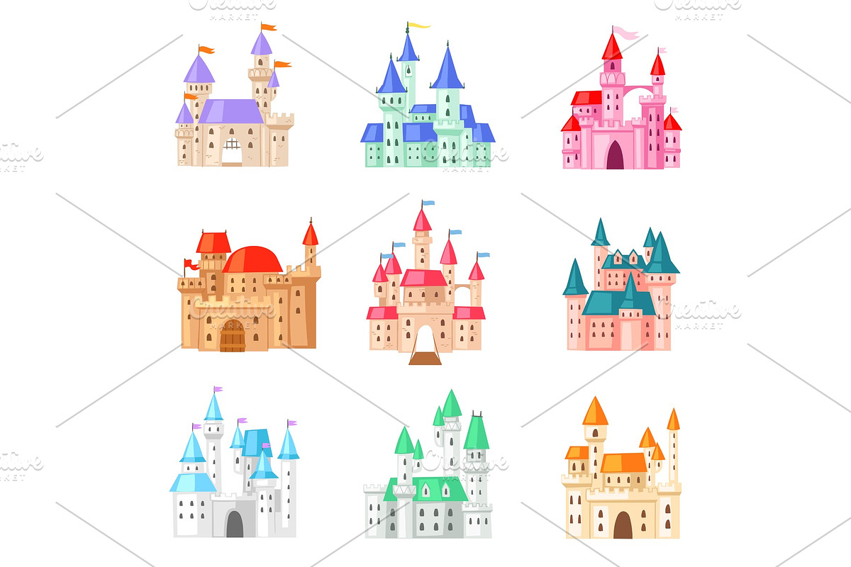 Cartoon castle vector fairytale in Illustrations - product preview 8
