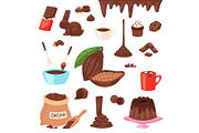 Chocolate vector cartoon cocoa choco
