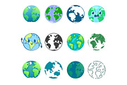 Earth planet vector global world