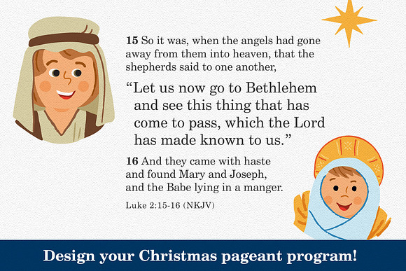 Christmas Nativity Characters Set in Illustrations - product preview 3