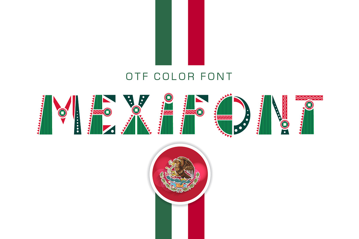 OTF color font “Mexifont” in Colorful Fonts - product preview 8