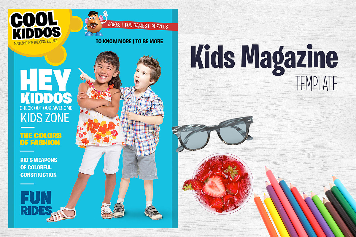 Kids Magazine Template in Magazine Templates - product preview 8