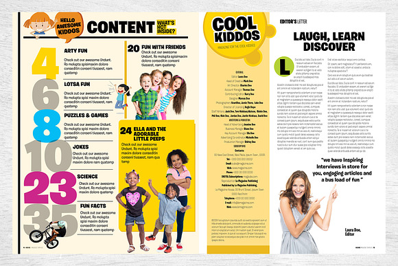 Kids Magazine Template in Magazine Templates - product preview 2