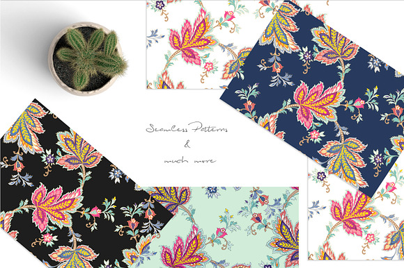 Seamless Paisley Floral Prints! in Patterns - product preview 4