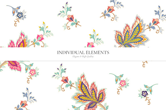 Seamless Paisley Floral Prints! in Patterns - product preview 8