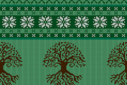 Celtic Tree of Life and snowflakes