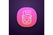 Chatbot with speech bubbles app icon