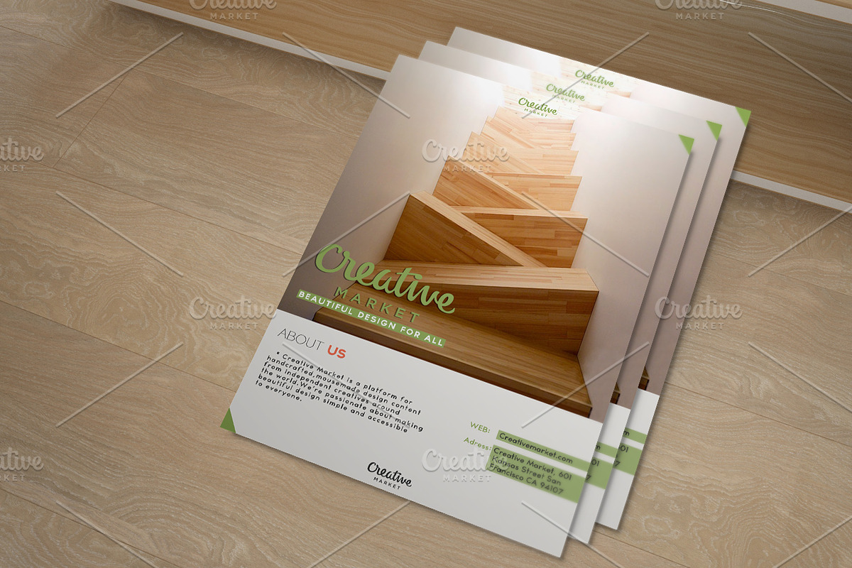 Realistic Flyer Mock Up in Print Mockups - product preview 8