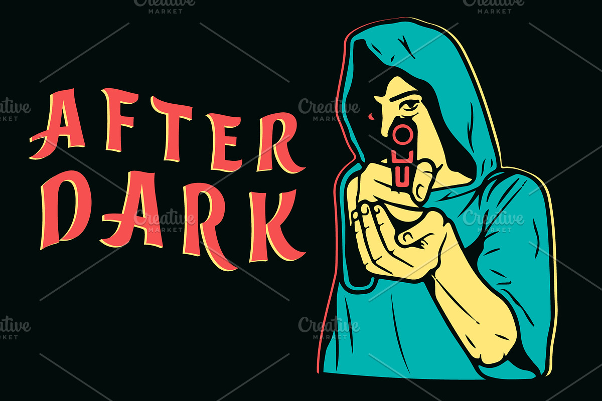 After Dark Ave Maria with pistol in Illustrations - product preview 8