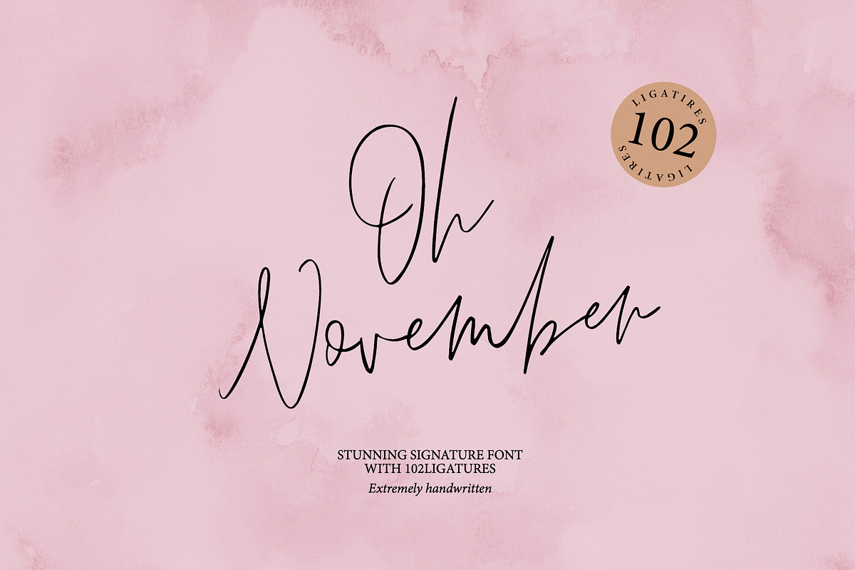 OH NOVEMBER SCRIPT in Script Fonts - product preview 8
