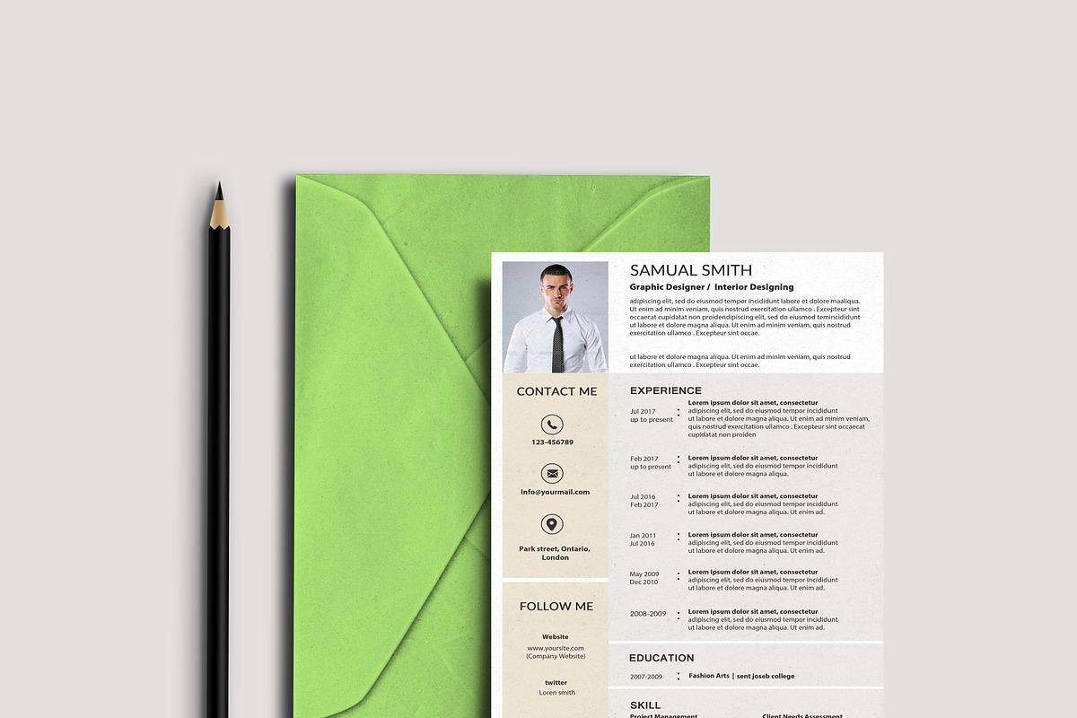 Resume Design in Stationery Templates - product preview 8