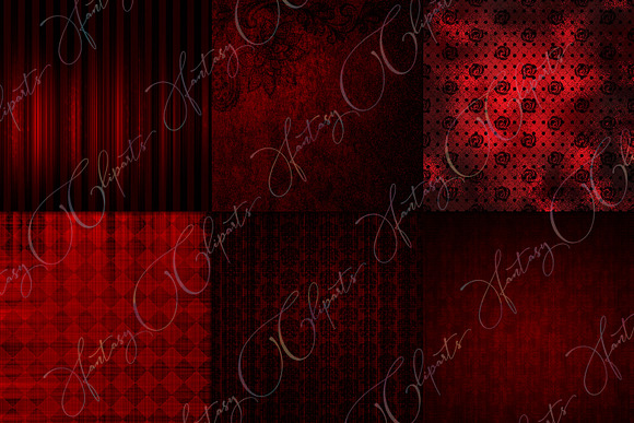 Red Grunge Digital Paper in Textures - product preview 1