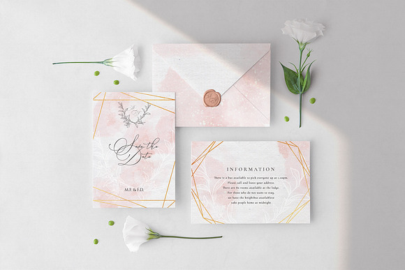 Wedding Invitation Full Set. PSD in Wedding Templates - product preview 2
