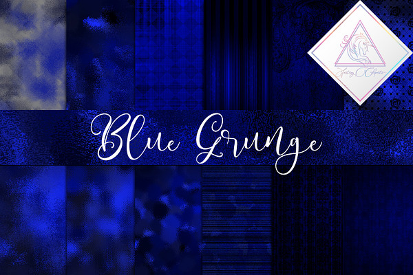 Blue Grunge Digital Paper