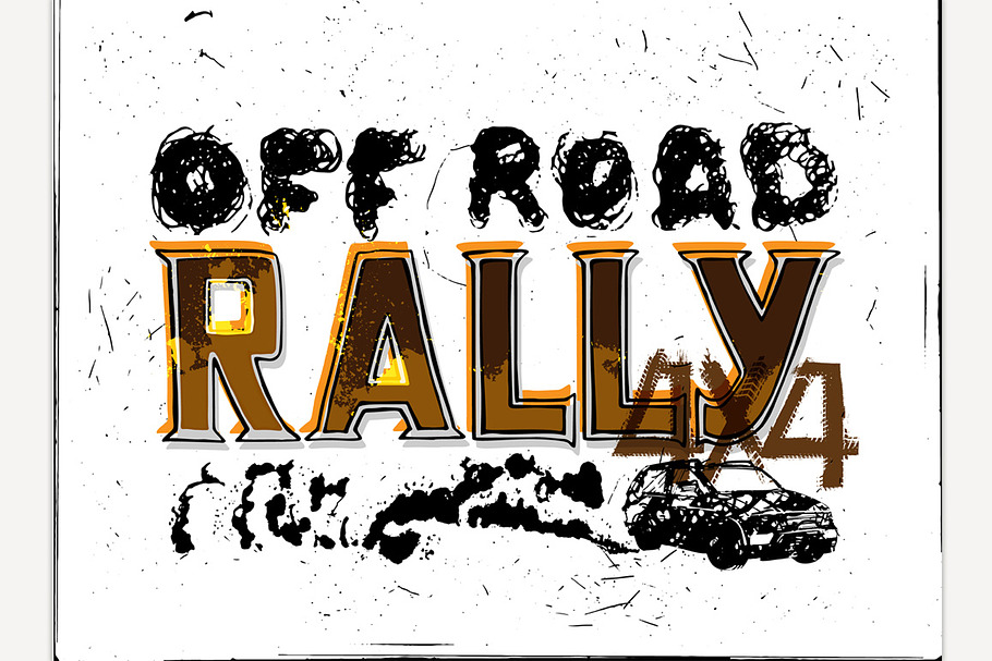 Off Road Rally Poster in Illustrations - product preview 8