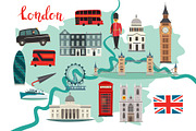London map and London set art