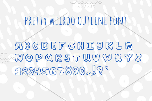 PRETTY WEIRDO pixel display font  in Pretty Fonts - product preview 3