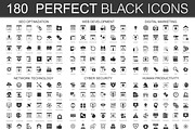 180 black classic icons