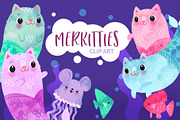 Adorable Mer-kitty Clip Art