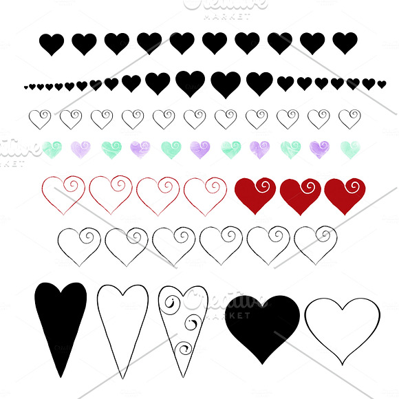 Procreate Heart Stamps .brushset in Add-Ons - product preview 2