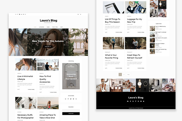 Laura Wordpress Blog Theme in WordPress Blog Themes - product preview 2