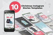10 Christmas Instagram Stories PSD