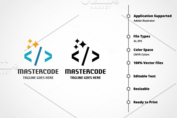 Master Code Logo in Logo Templates - product preview 6