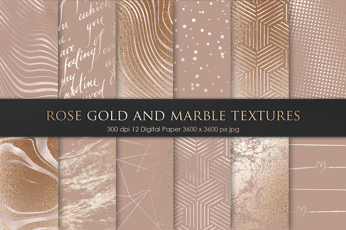 Rose Gold, Bronze and Marble Texture in Textures - product preview 8