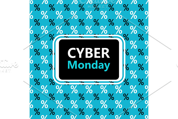 Cyber Monday sale banner in contrast