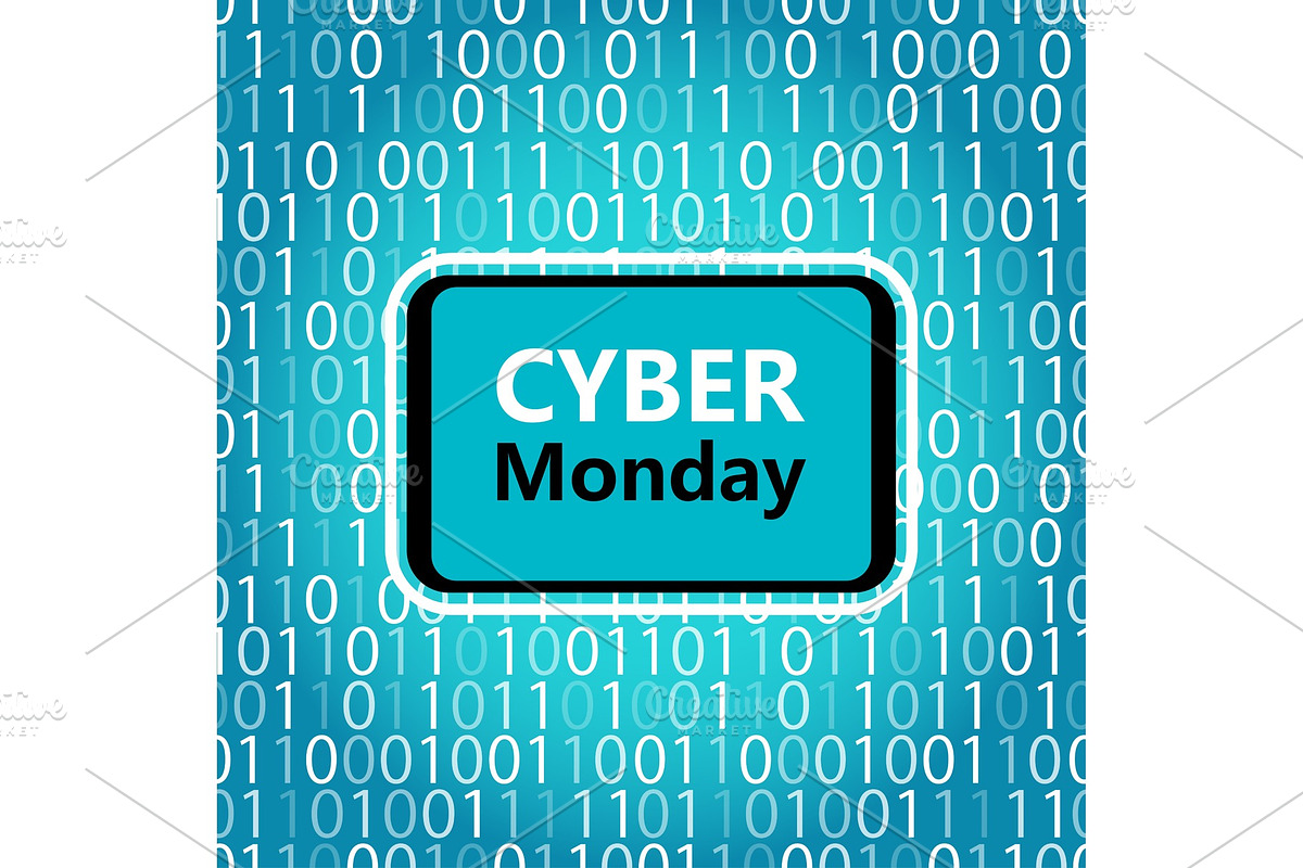 Cyber Monday sale banner in contrast in Objects - product preview 8