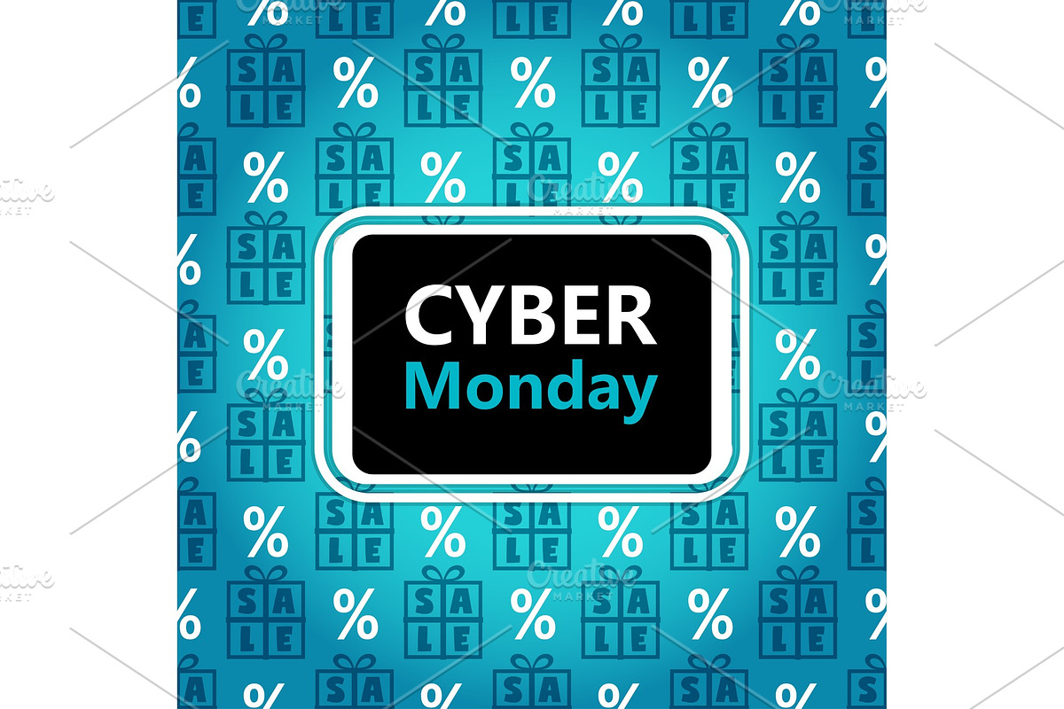 Cyber Monday sale banner in contrast in Objects - product preview 8