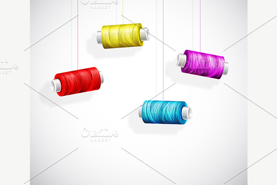 Bobbins of Colorful Thread in Objects - product preview 8