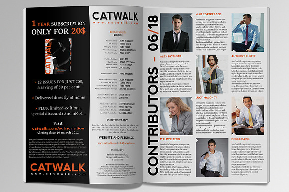 Catwalk Magazine Template in Magazine Templates - product preview 1