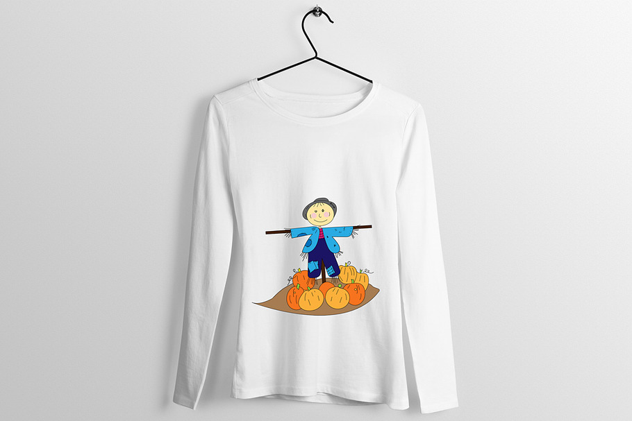 Scarecrow T Shirt Design Art in Illustrations - product preview 8