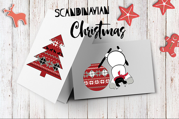 Scandinavian Christmas set (vector)